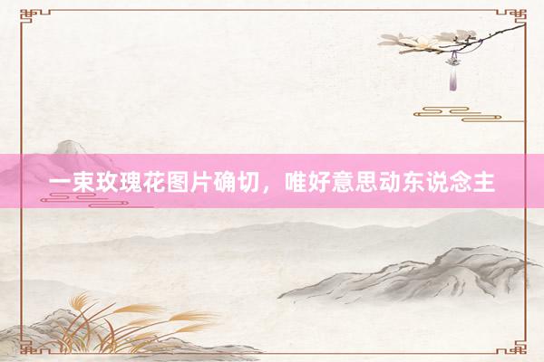 一束玫瑰花图片确切，唯好意思动东说念主