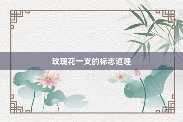 玫瑰花一支的标志道理